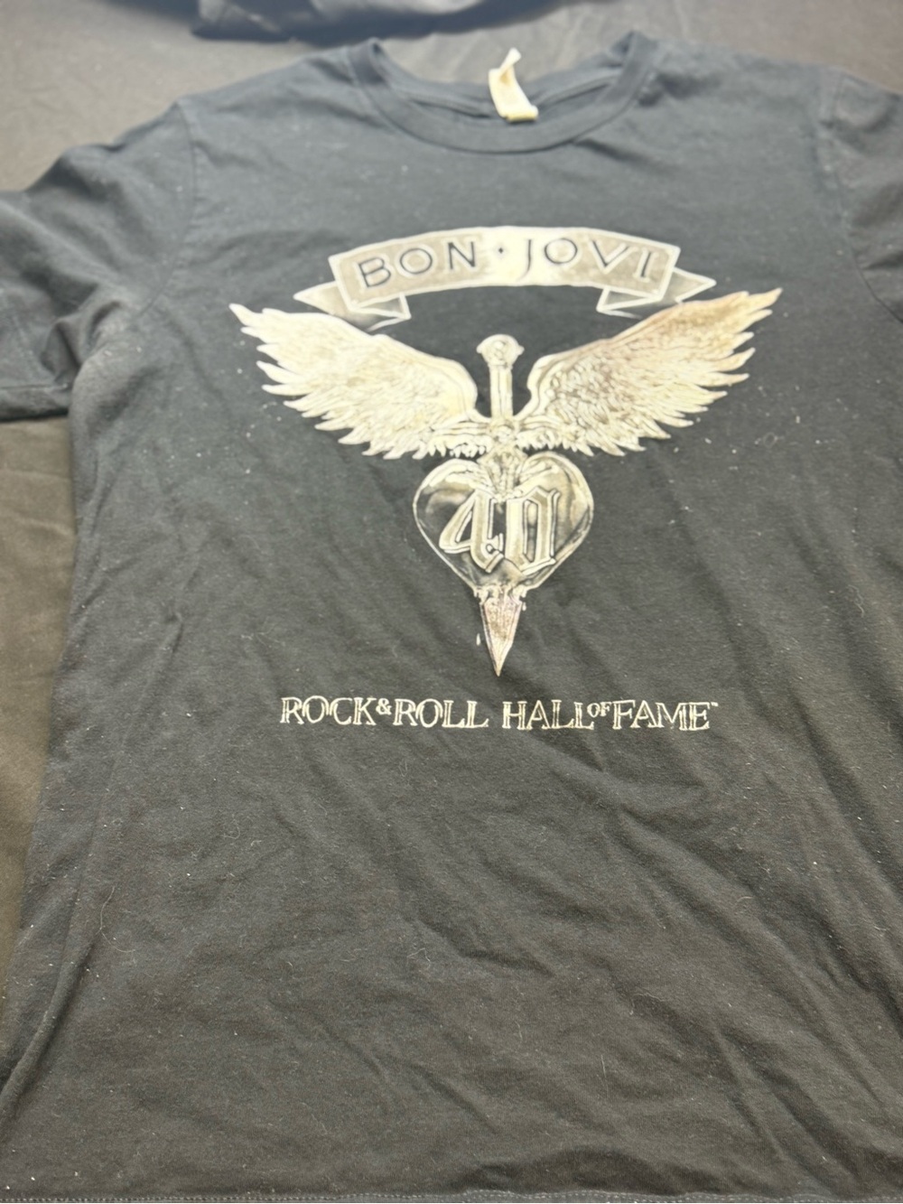 Bella Canvas Black Bon Jovi Rock & Roll Hall of Fame Graphic Tee